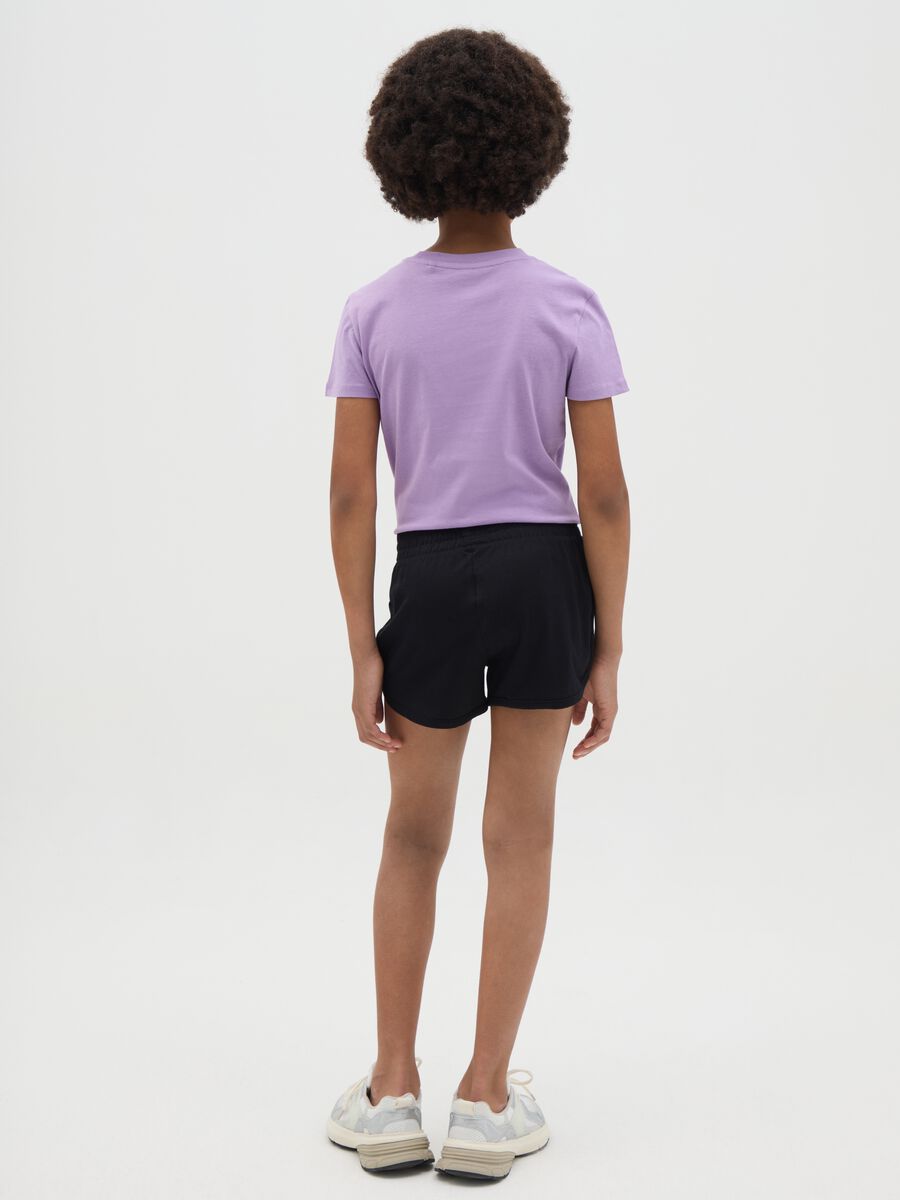 Shorts in felpa con stampa lettering_2