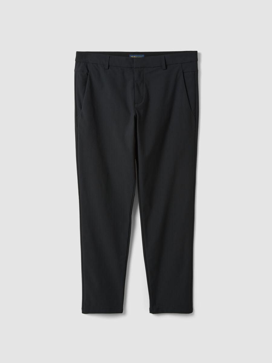 Pantaloni chino neri regular fit_4