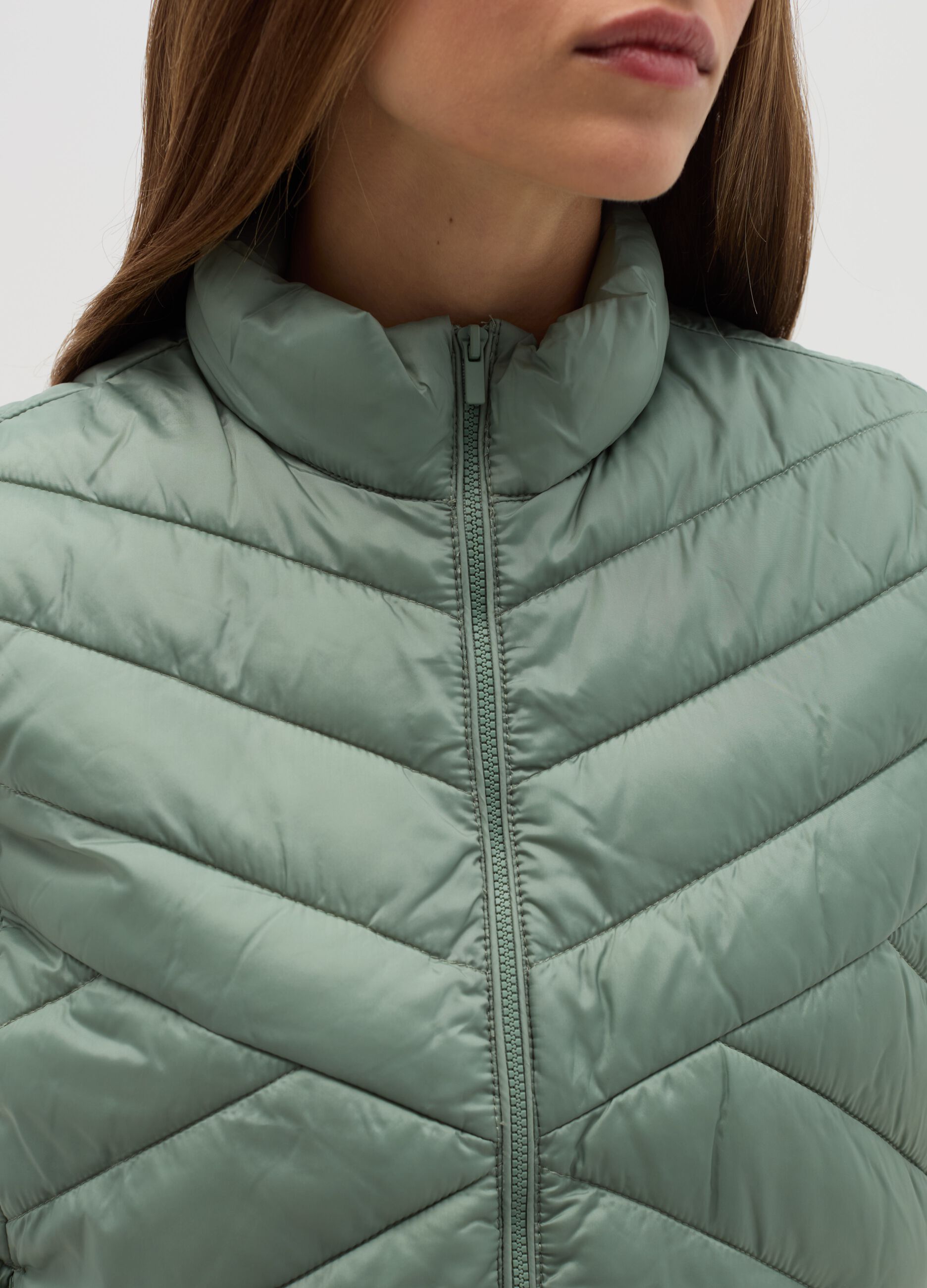 Gilet full-zip ultralight a collo alto