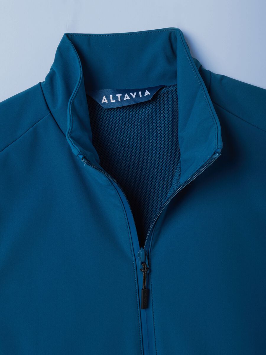 Gilet antivento ALTAVIA SAILING blu in tessuto elasticizzato con zip_5