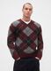Multicolour pullover in stretch fabric with tartan pattern_0