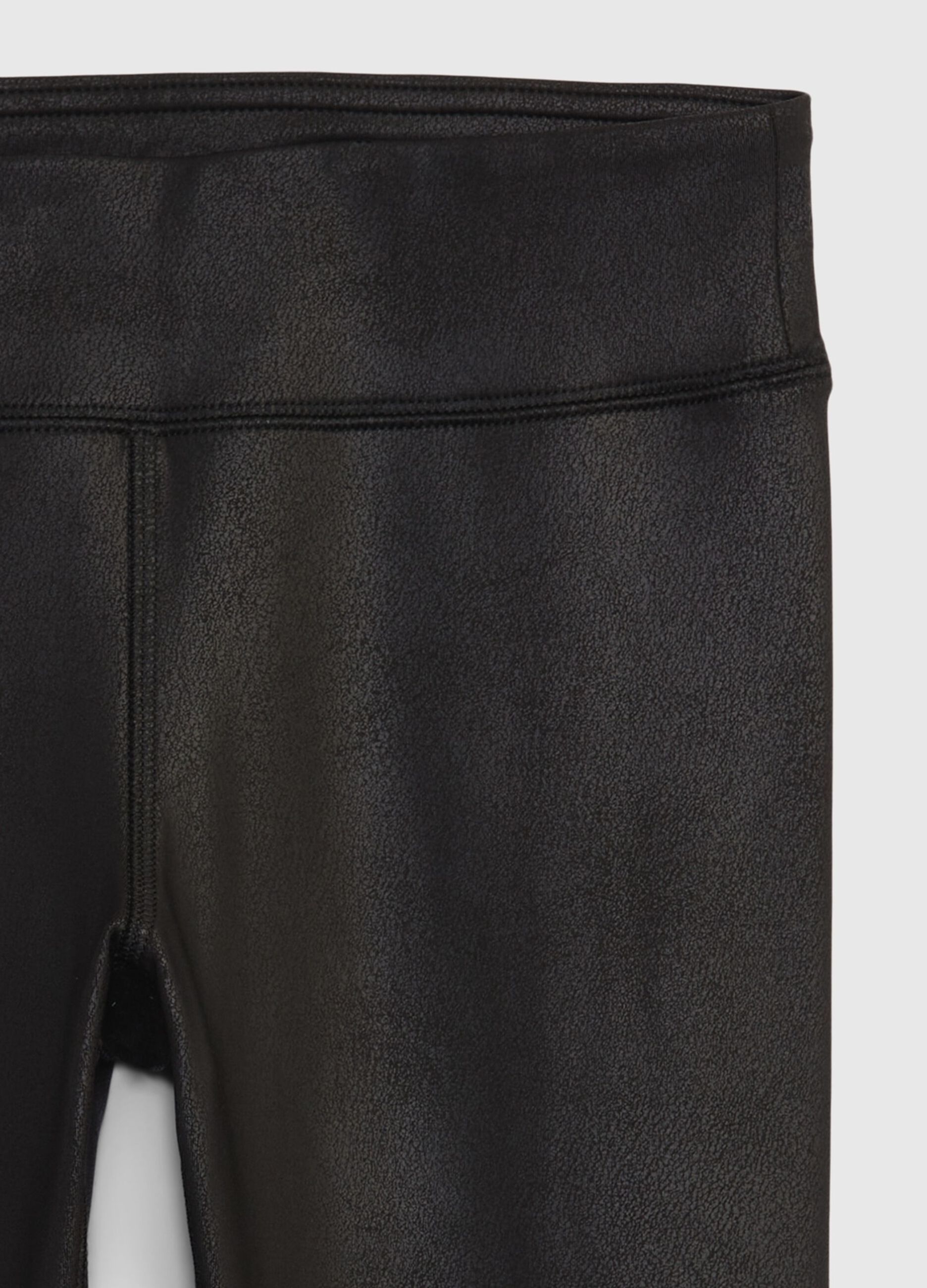 Shiny effect stretch leggings