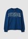 Blue crew-neck sweatshirt in 100% organic cotton_0
