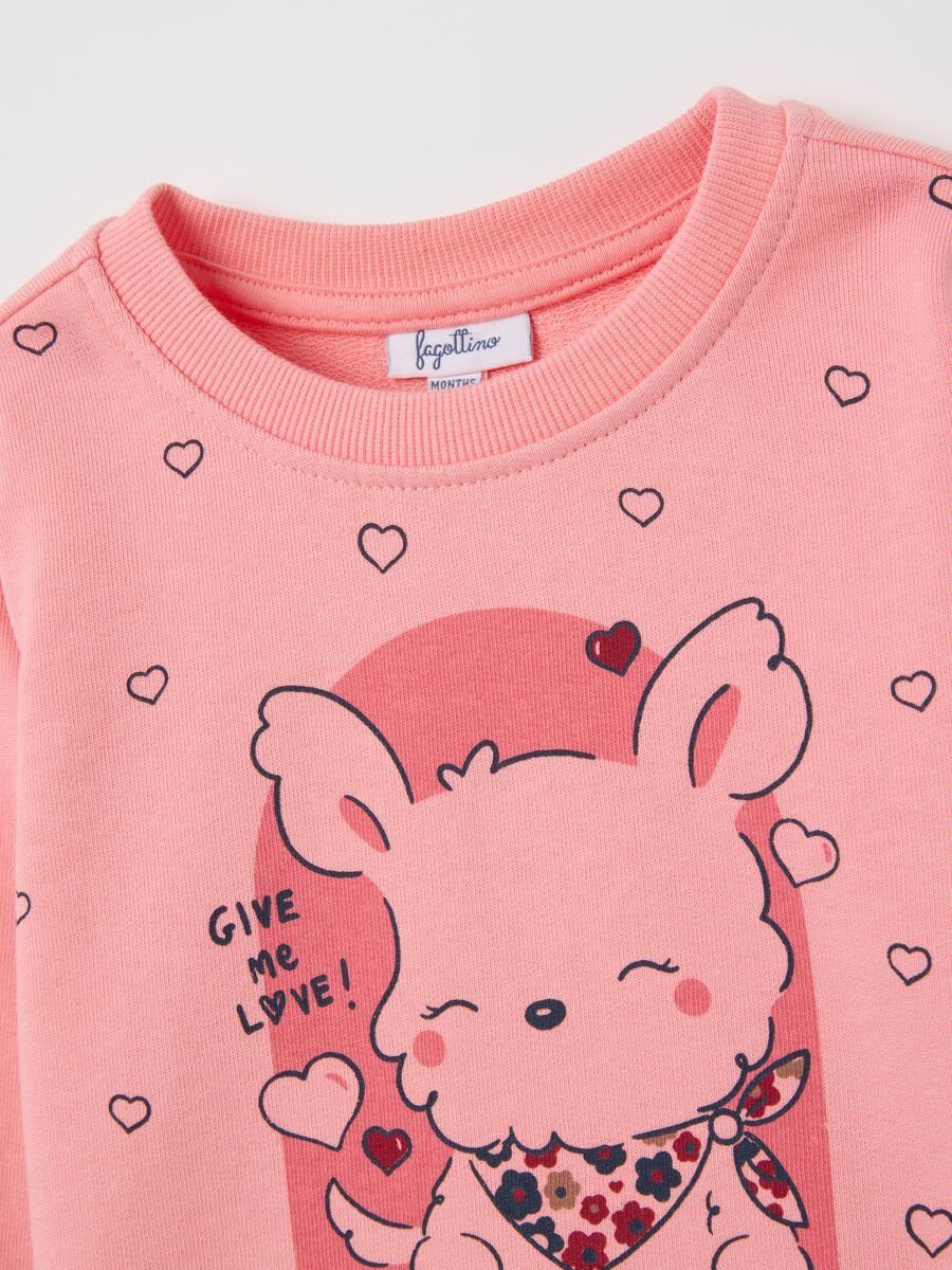 Children's pink pure cotton sweater regular fit_2