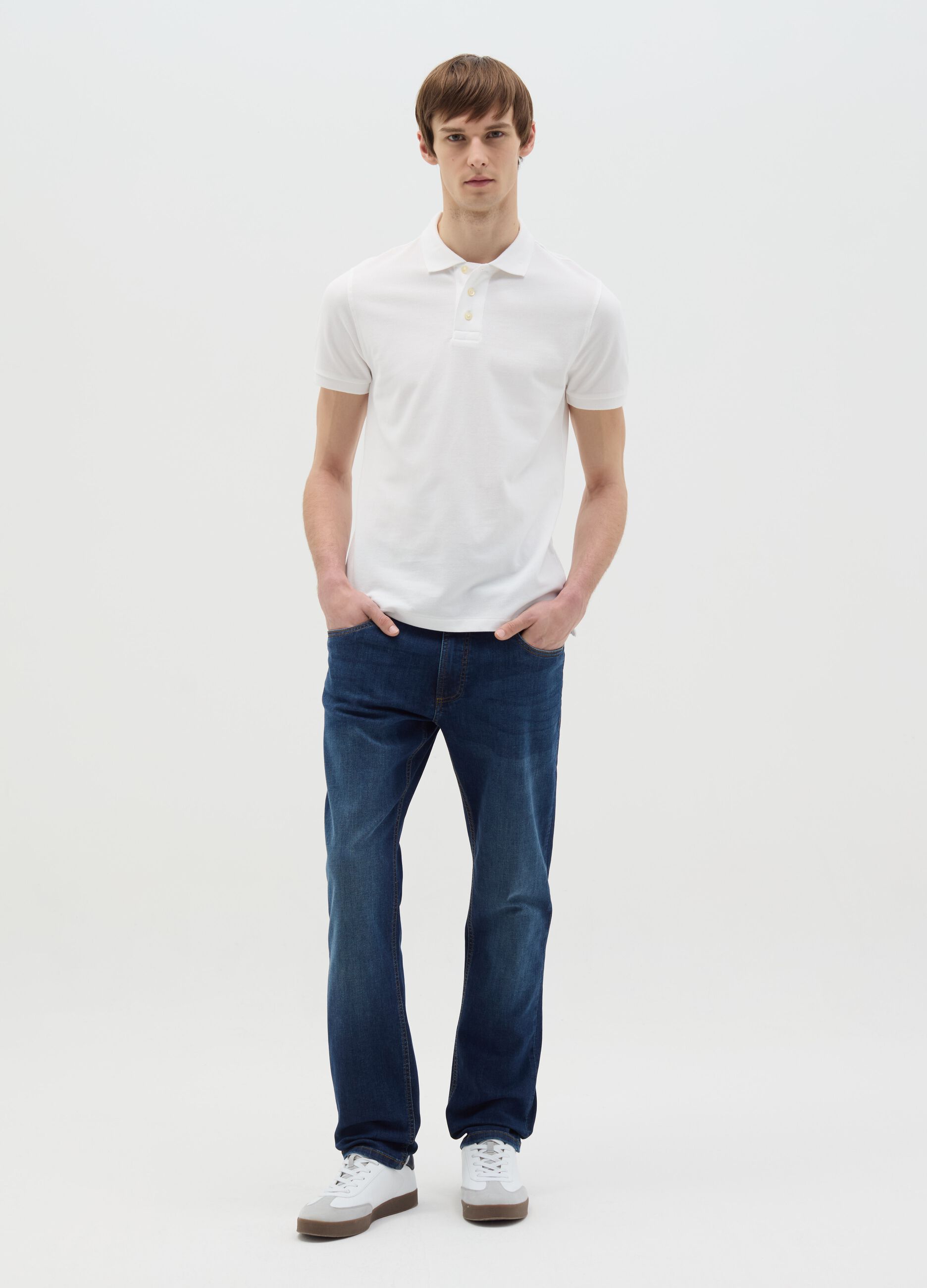 Polo shirt in organic cotton piquet