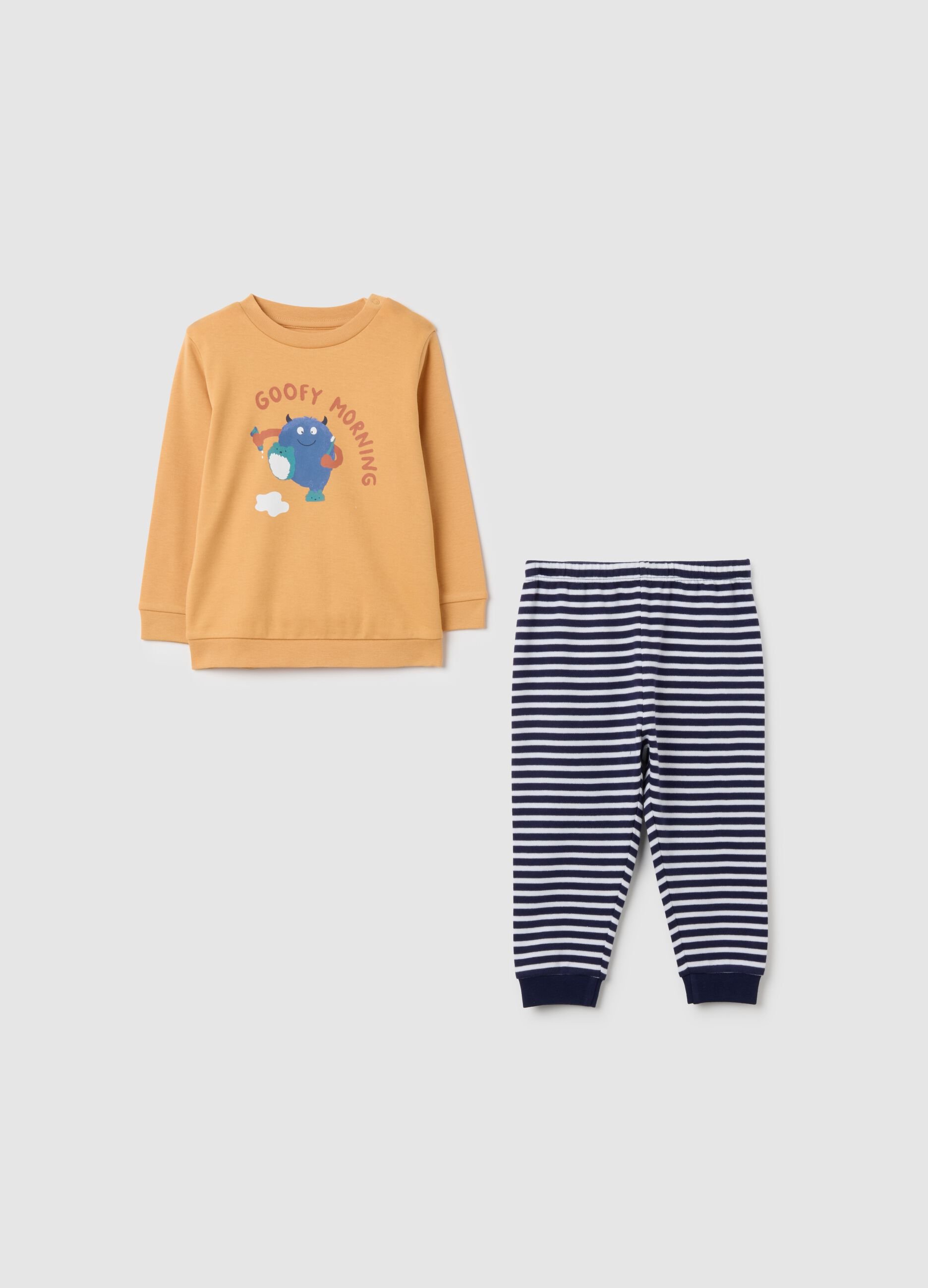 Pigiama da neonato in puro cotone multicolor regular fit