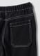 Black cotton and viscose blend joggers with elasticated waistband for boys_8