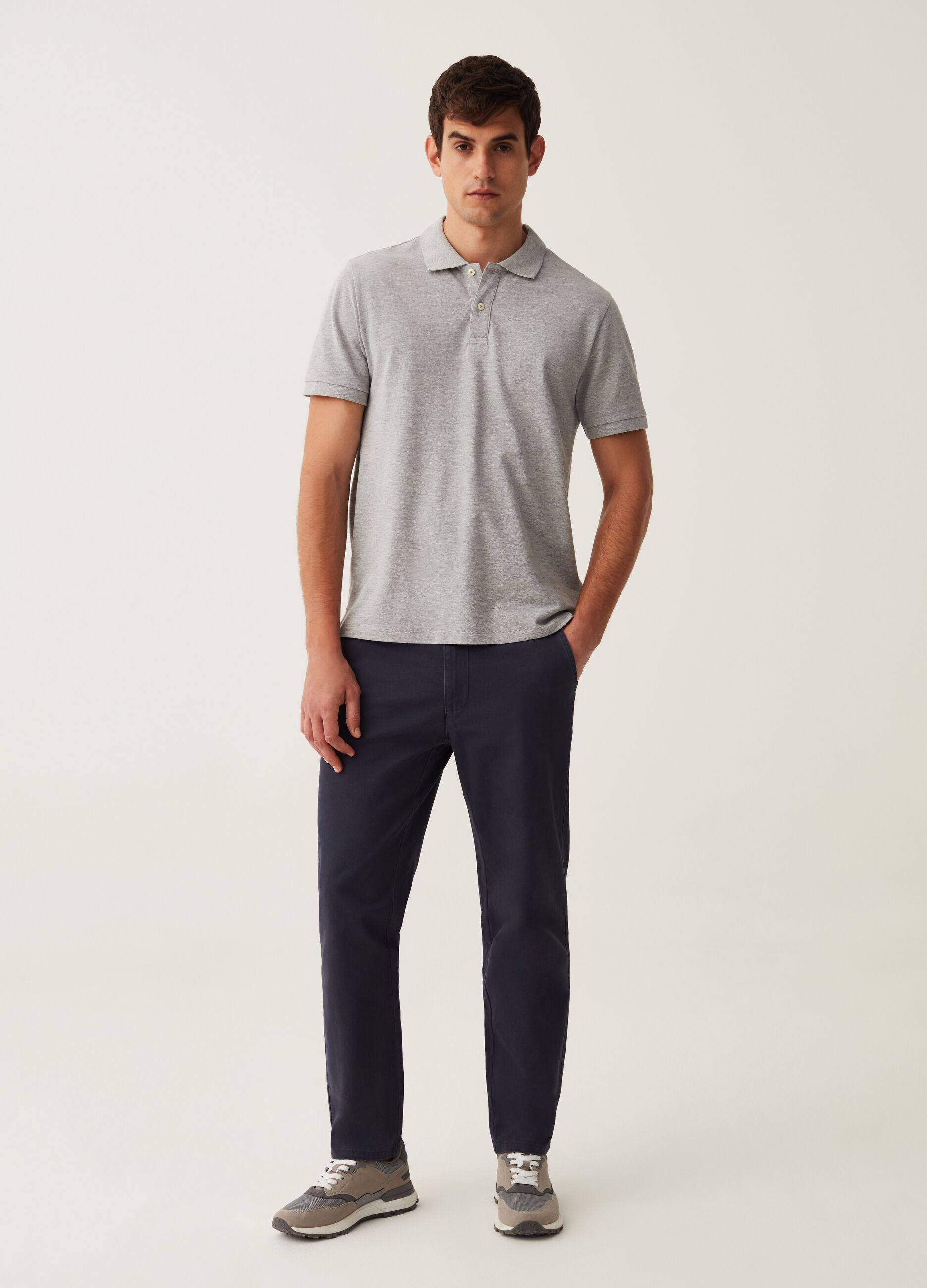 Pantalone chino in twill di cotone_0