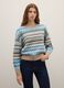 Multicolour Crew Neck Sweater with Geometric Pattern, Regular Fit_2