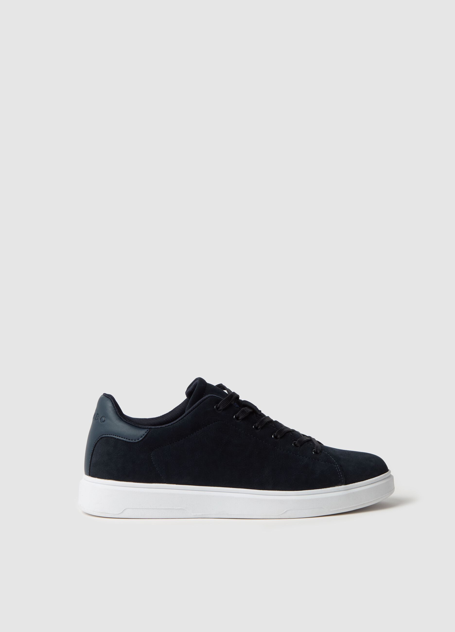 Suede sneakers with laces