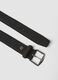 Black belt with rectangular metal buckle_1