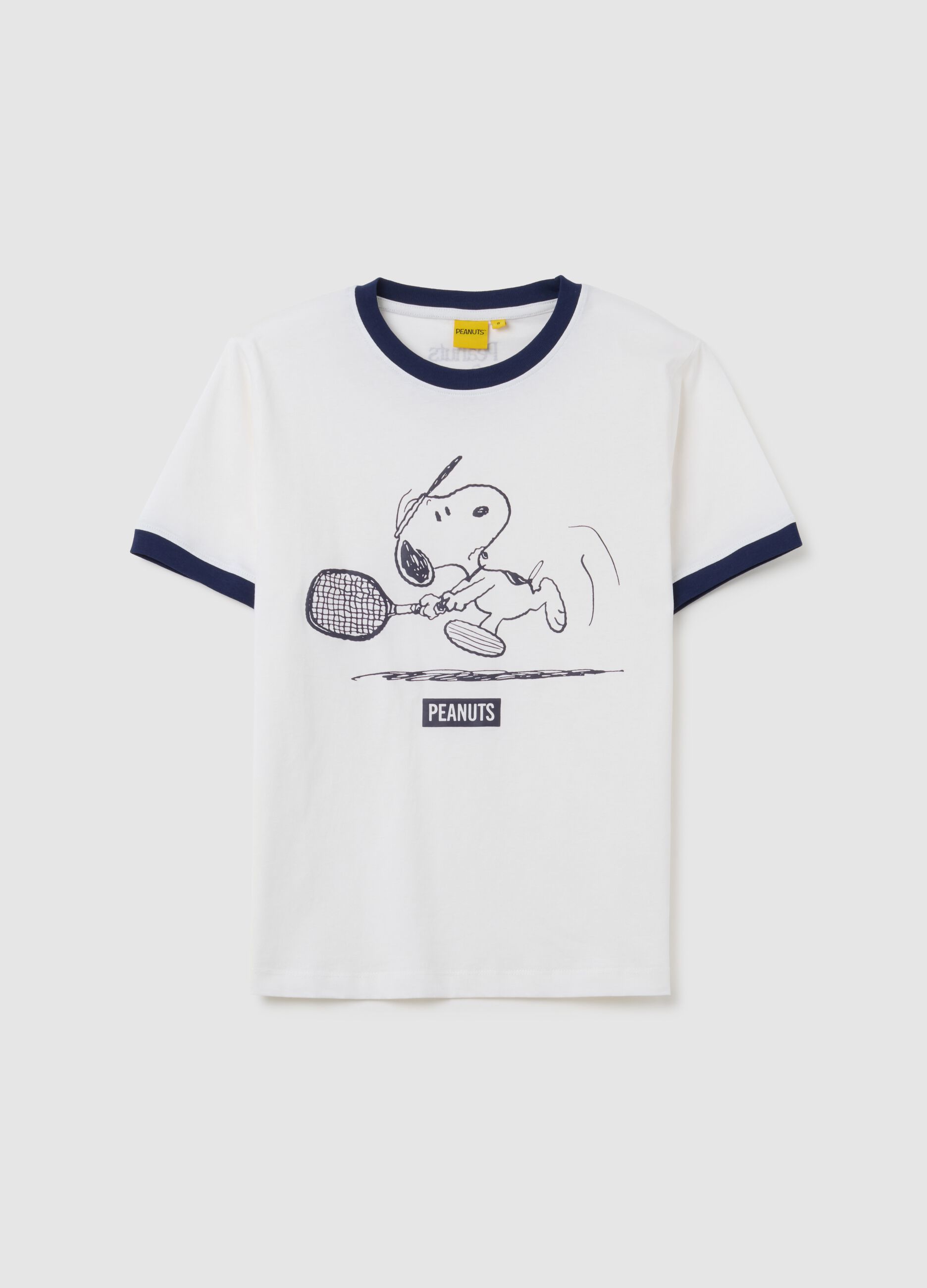 Women's multicolour pure cotton T-shirt with regular fit and Snoopy print