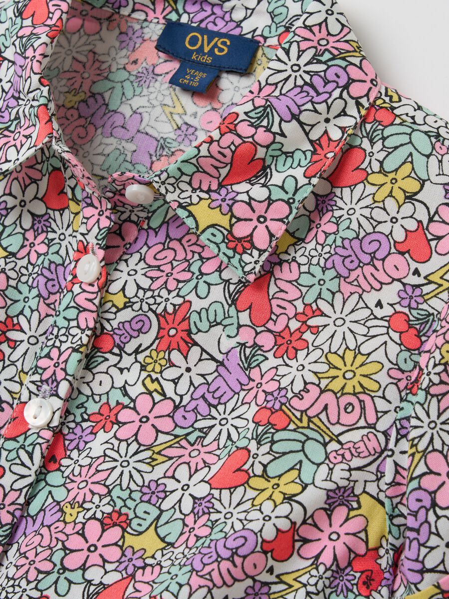 Crop shirt with floral pattern_2
