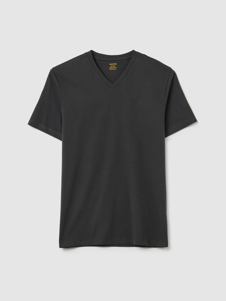 Organic cotton T-shirt with V neck_4