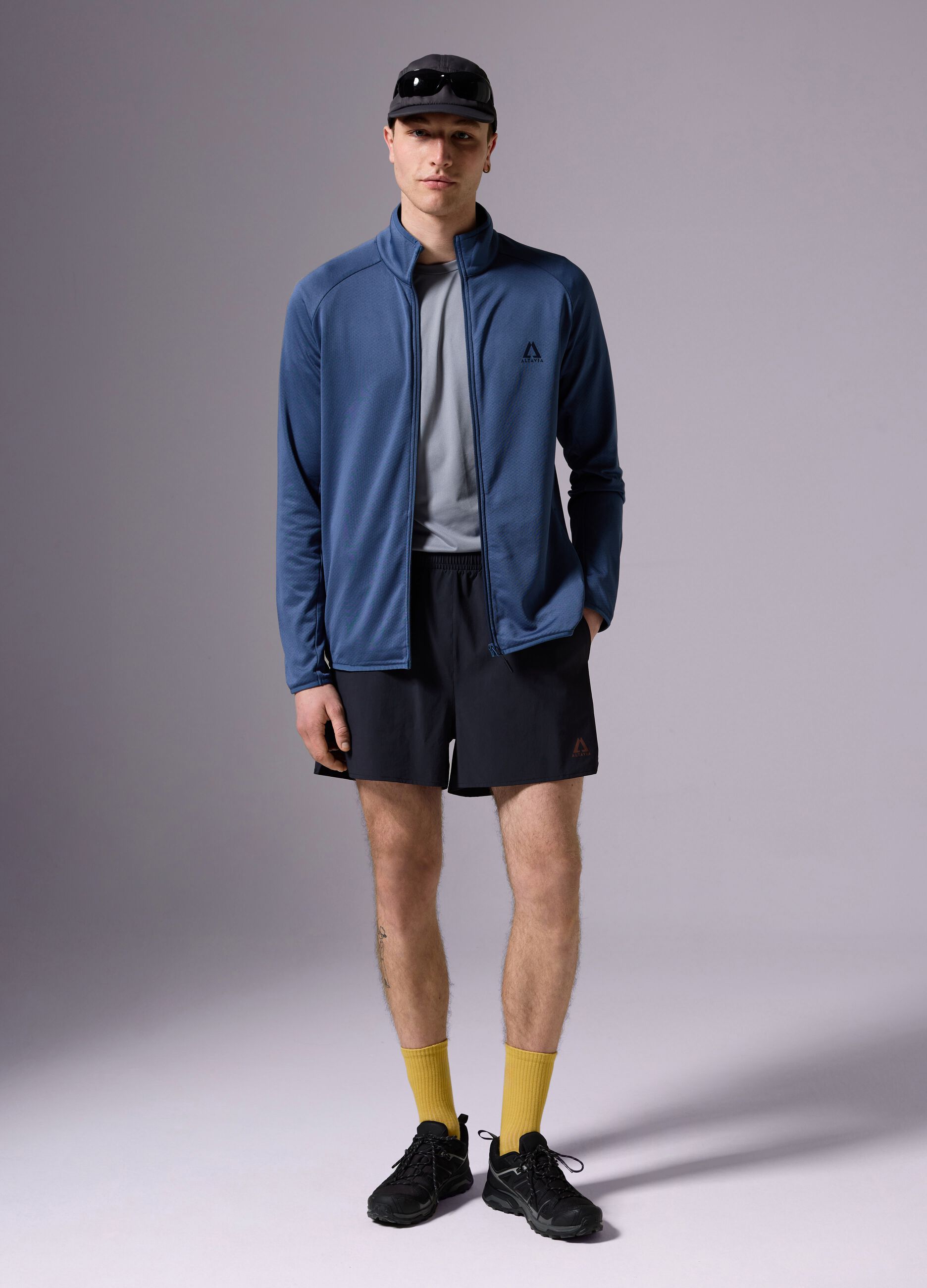 ALTAVIA WITH DEBORAH COMPAGNONI full-zip sweatshirt in technical fabric