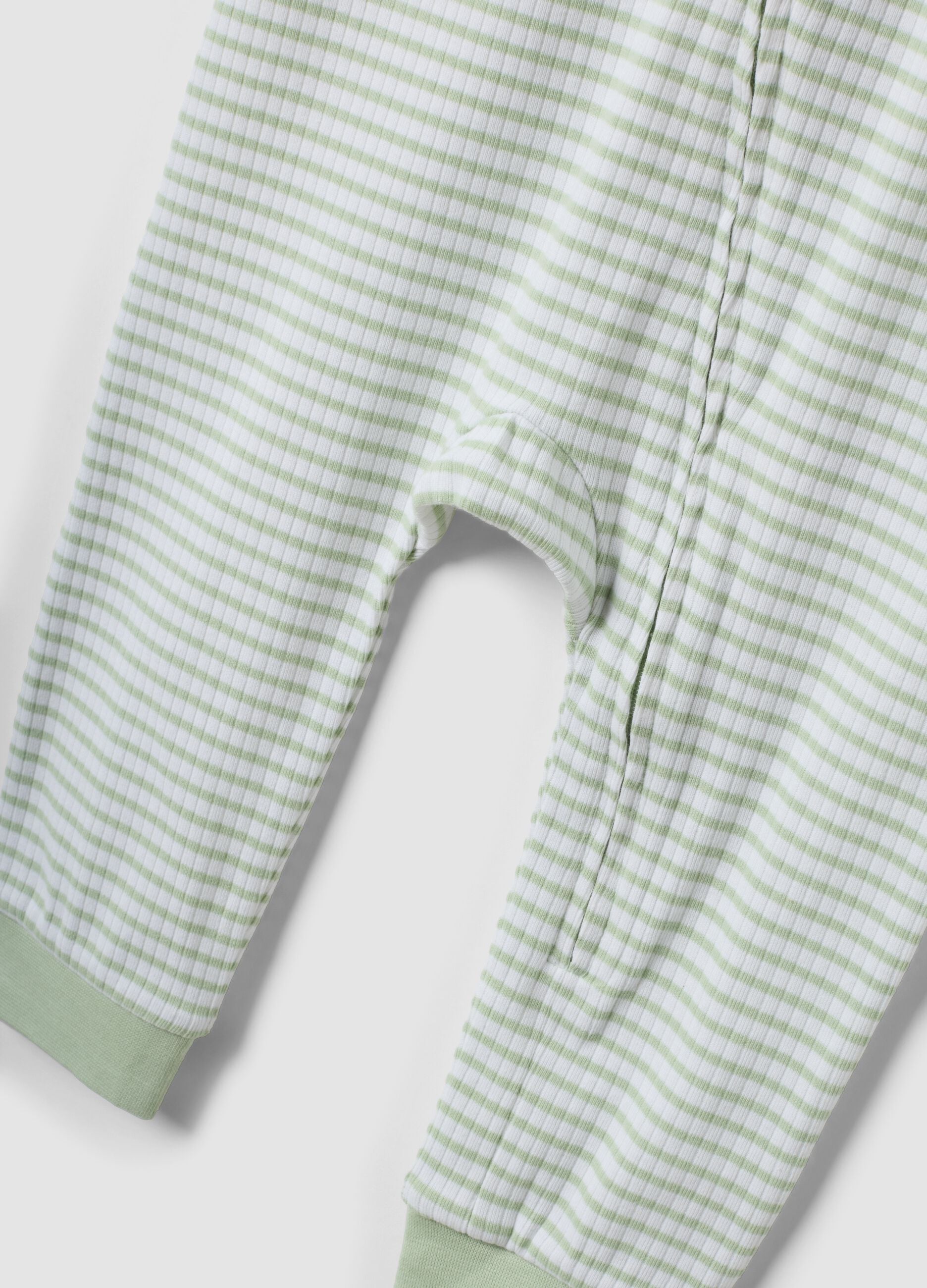 2-pack of multicolour organic stretch cotton sleepsuits for baby