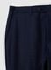 Regular fit blue stretch blend trousers_1