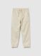Stretch cotton joggers with drawstring_0