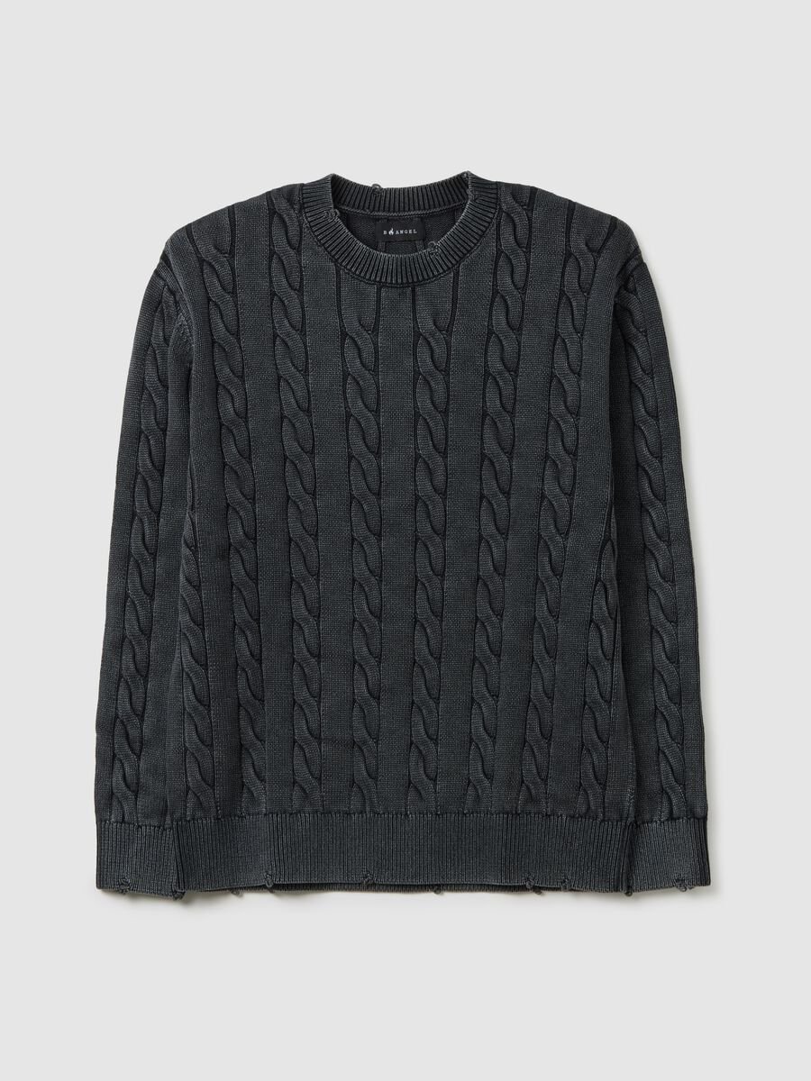 Grey pure cotton regular fit sweater_4