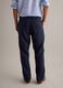 Blue pure linen chino trousers, regular fit_2