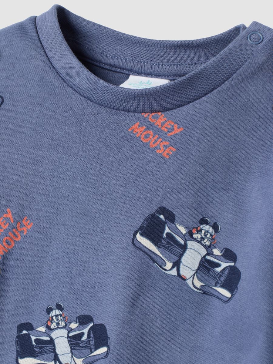 Blue organic cotton pyjamas with Mickey Mouse print_2