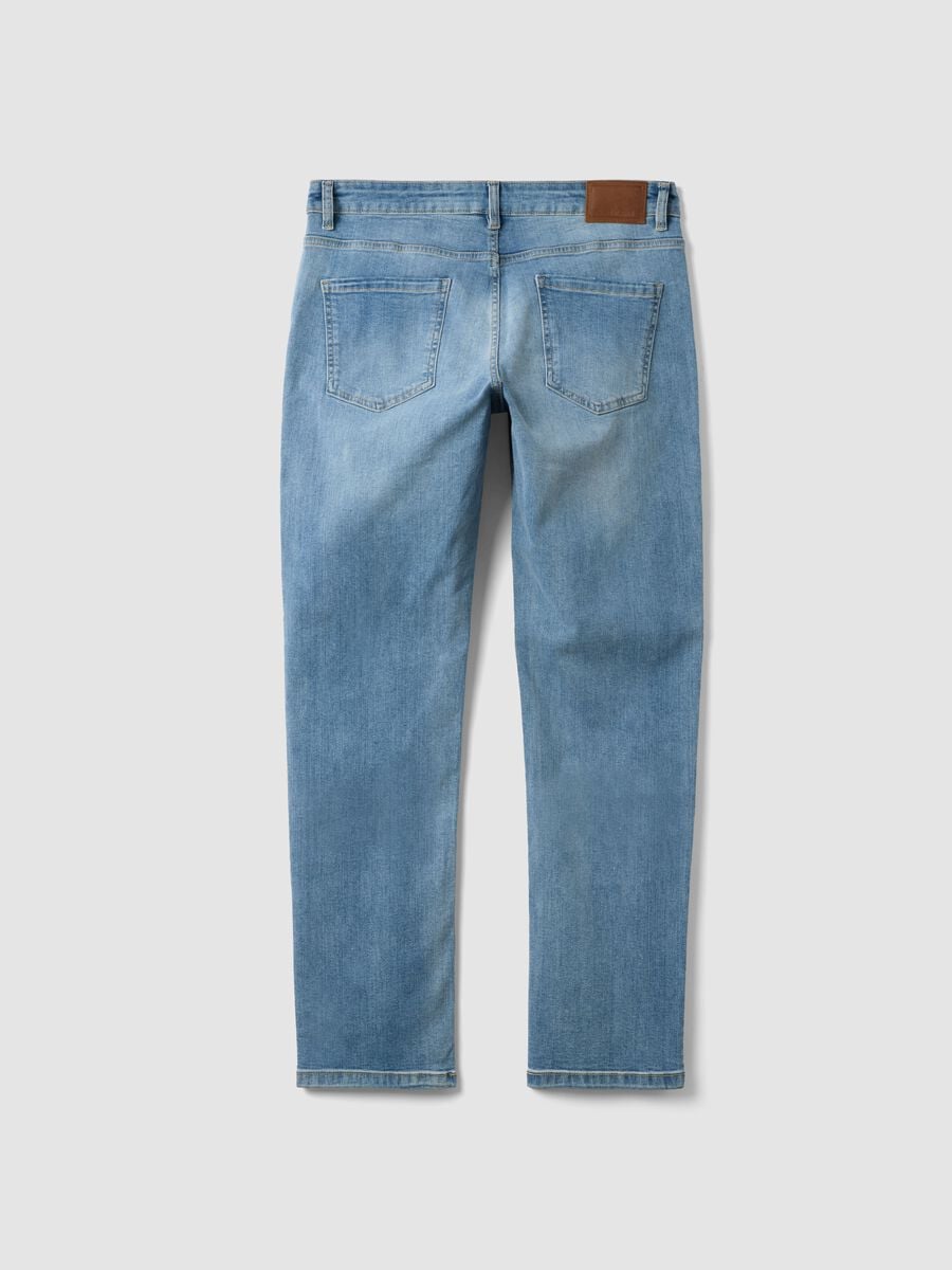 Light blue stretch cotton denim jeans, regular fit_6