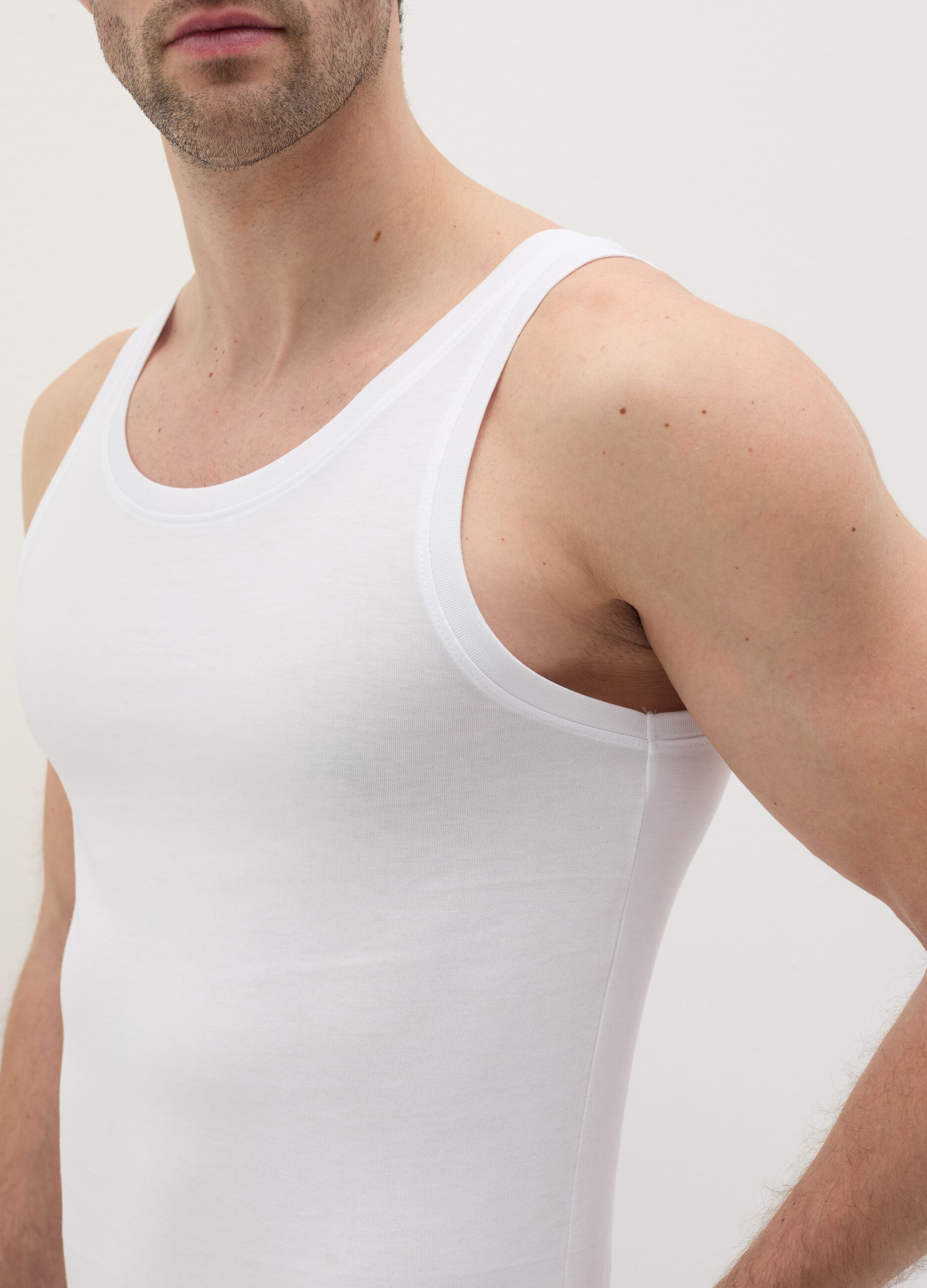 Two-pack racerback vests in Supima cotton