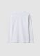 White long-sleeve T-shirt in pure organic cotton, regular fit, for boys_2