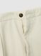 Beige chino trousers in pure cotton regular fit_5