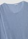 Light blue viscose and linen blend V-neck jumper_5