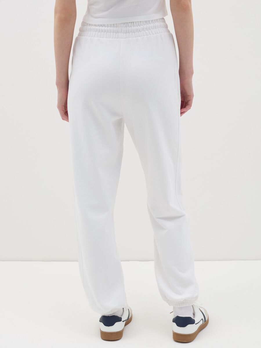 Fleece joggers with drawstring_2