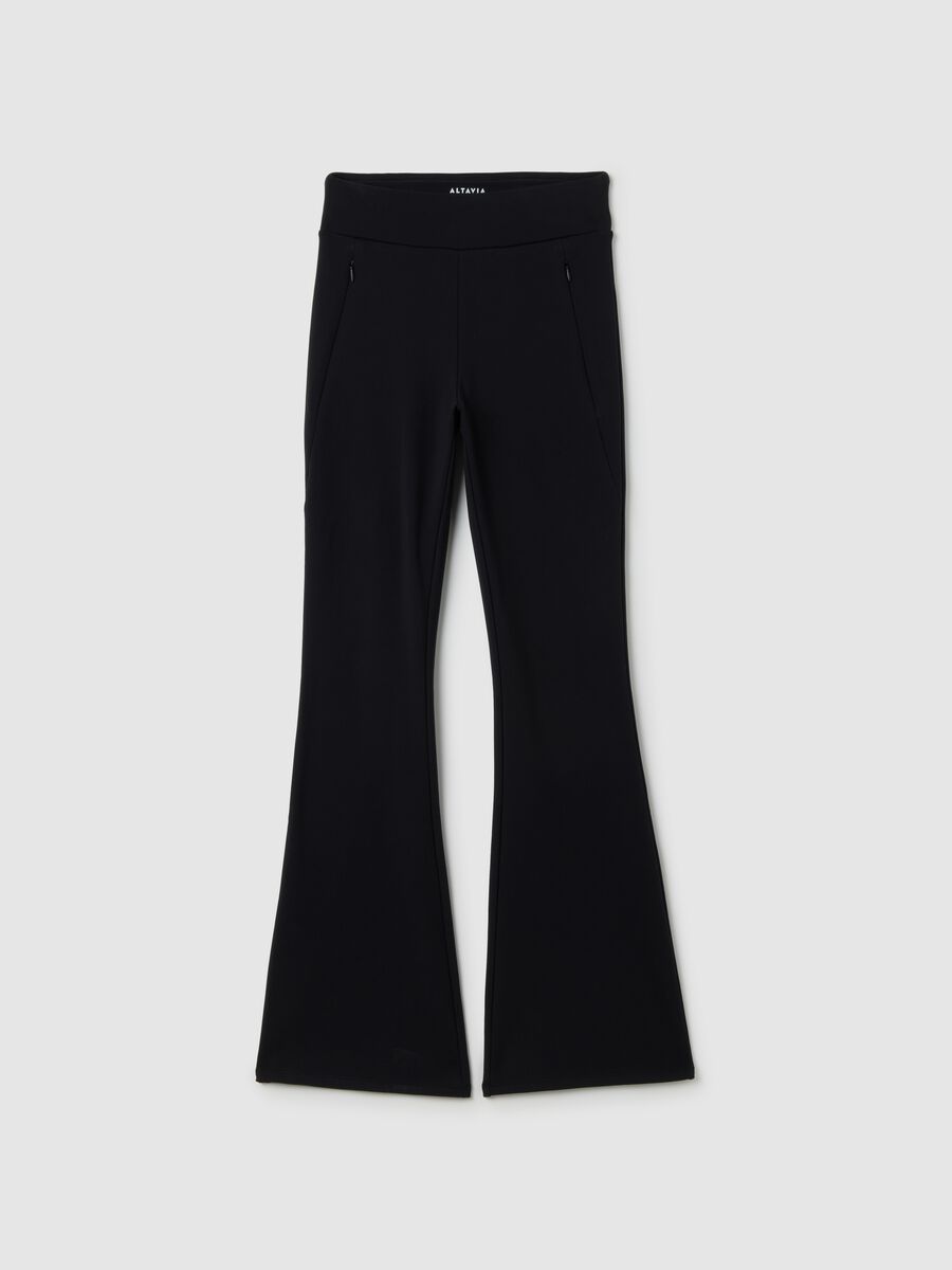 Flared leggings in stretchy technical fabric with zip pockets ALTAVIA STUDIO_4