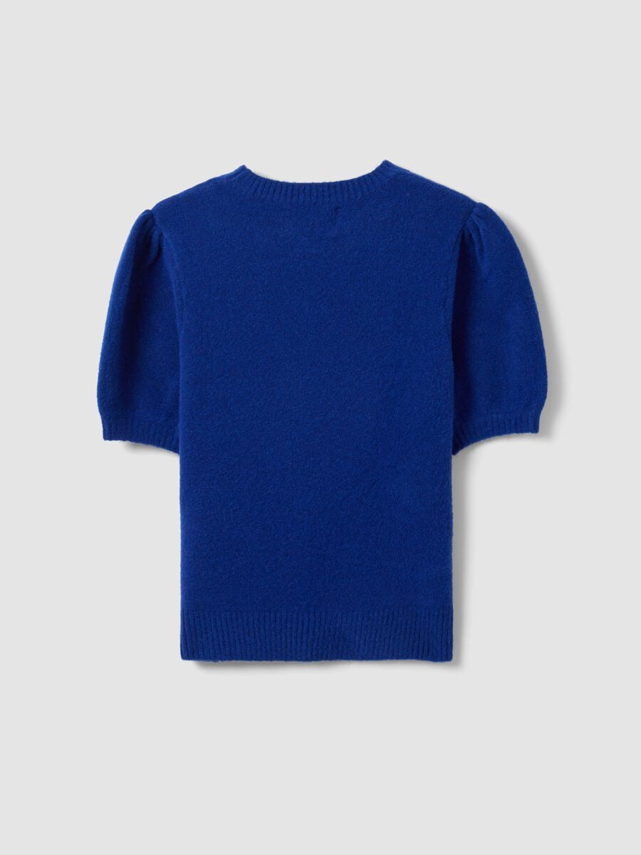 Maglia blu in viscosa elasticizzata girocollo regular fit_6