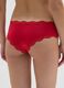 Red stretch fabric briefs with lace_2