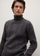 Grey turtleneck jumper regular fit with jacquard pattern_0