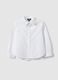 Girls' white long-sleeve shirt in pure cotton_0