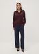 Purple stretch shirt with classic collar_1