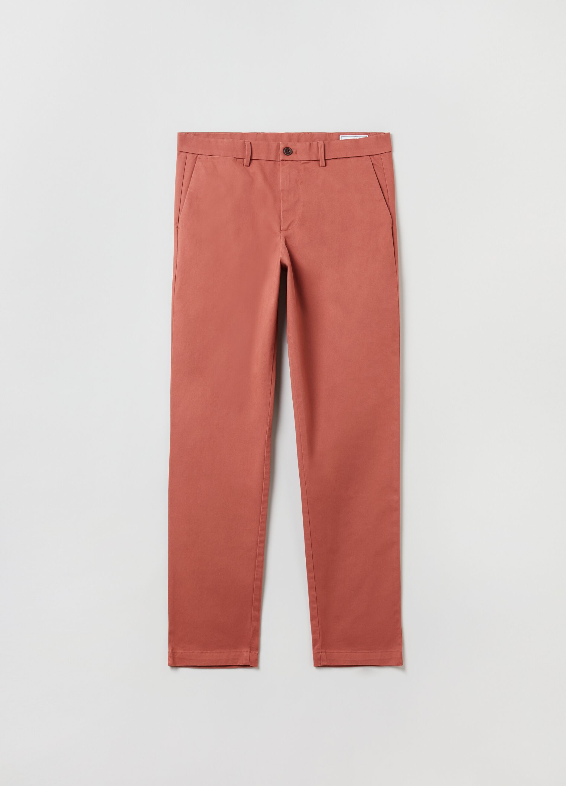 Pantaloni slim fit in cotone stretch