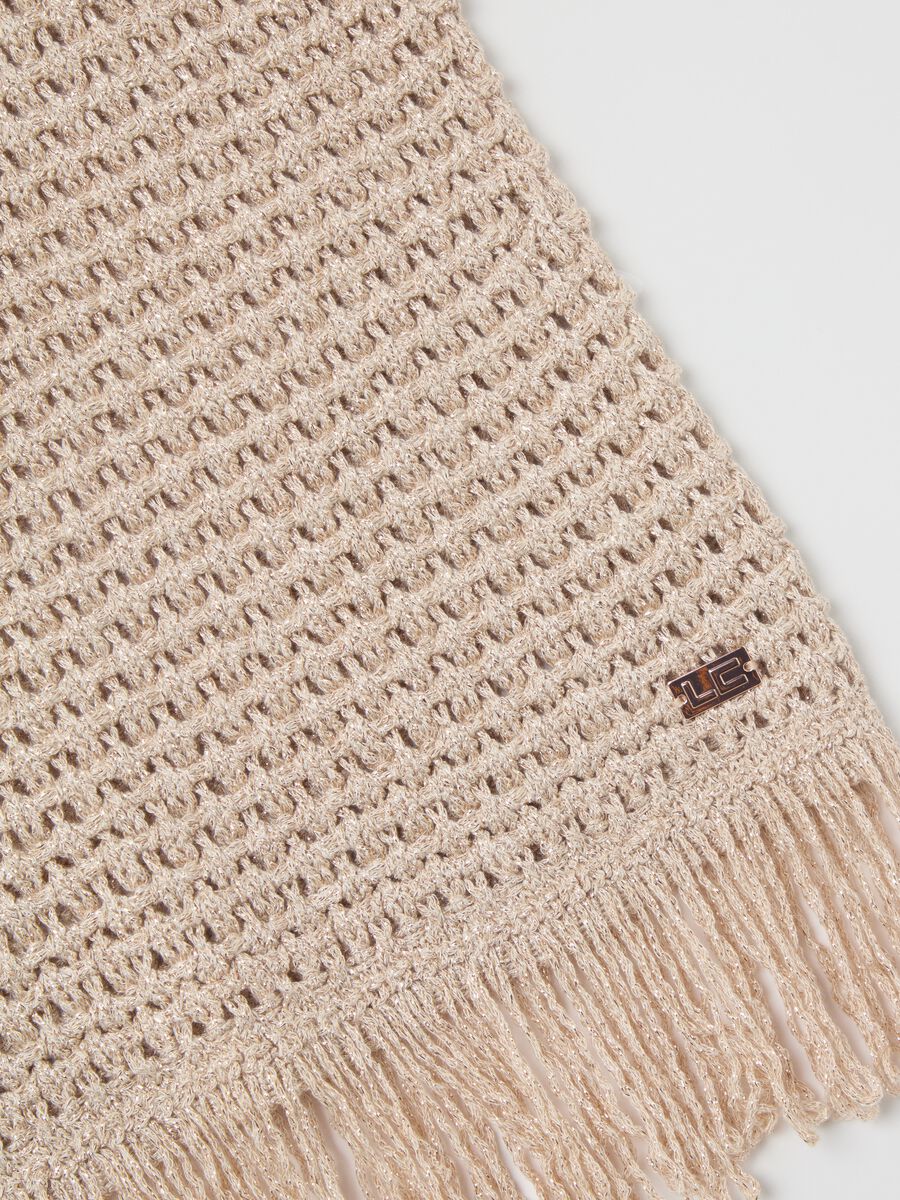 Crochet tank top in lurex with fringes_5