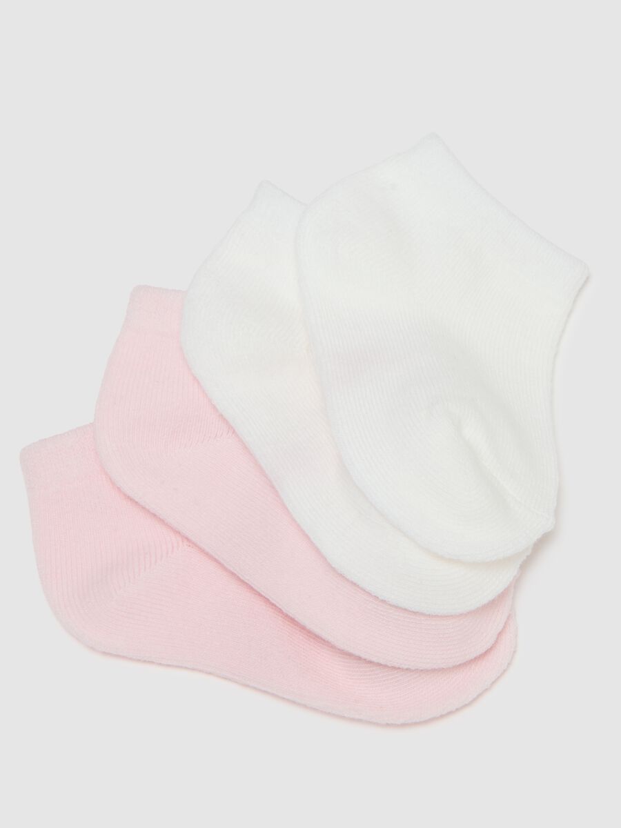 Multipack of short multicolor cotton blend socks for baby girl with regular fit_1