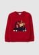 Red Christmas jumper for kids regular fit with print_0
