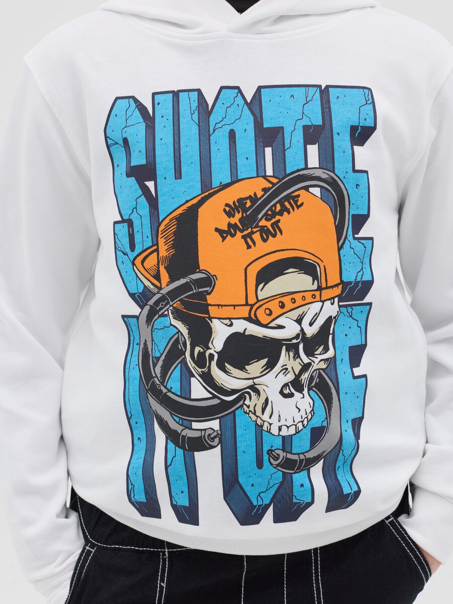French terry sweatshirt with "Skate it OFF" and hood_1