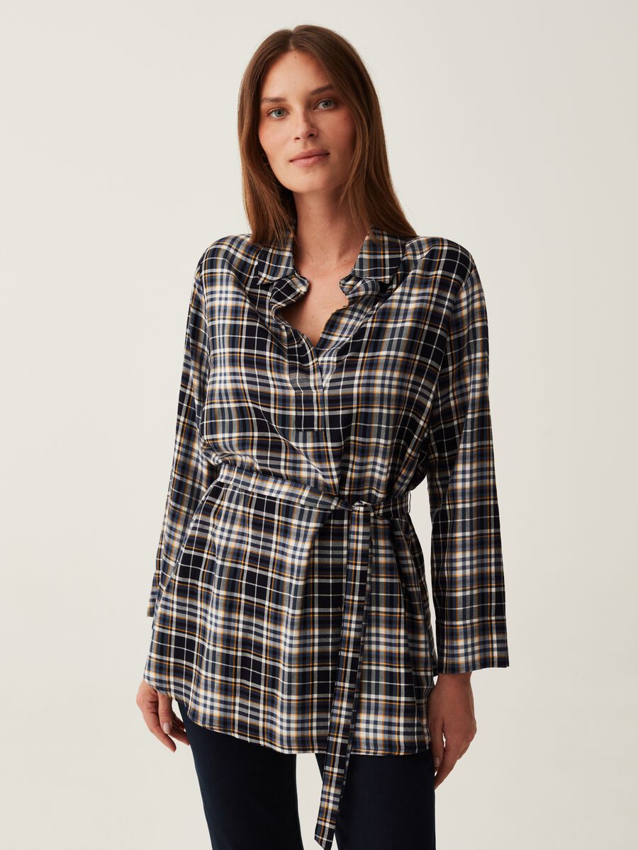 Camicia premaman in flanella check_2