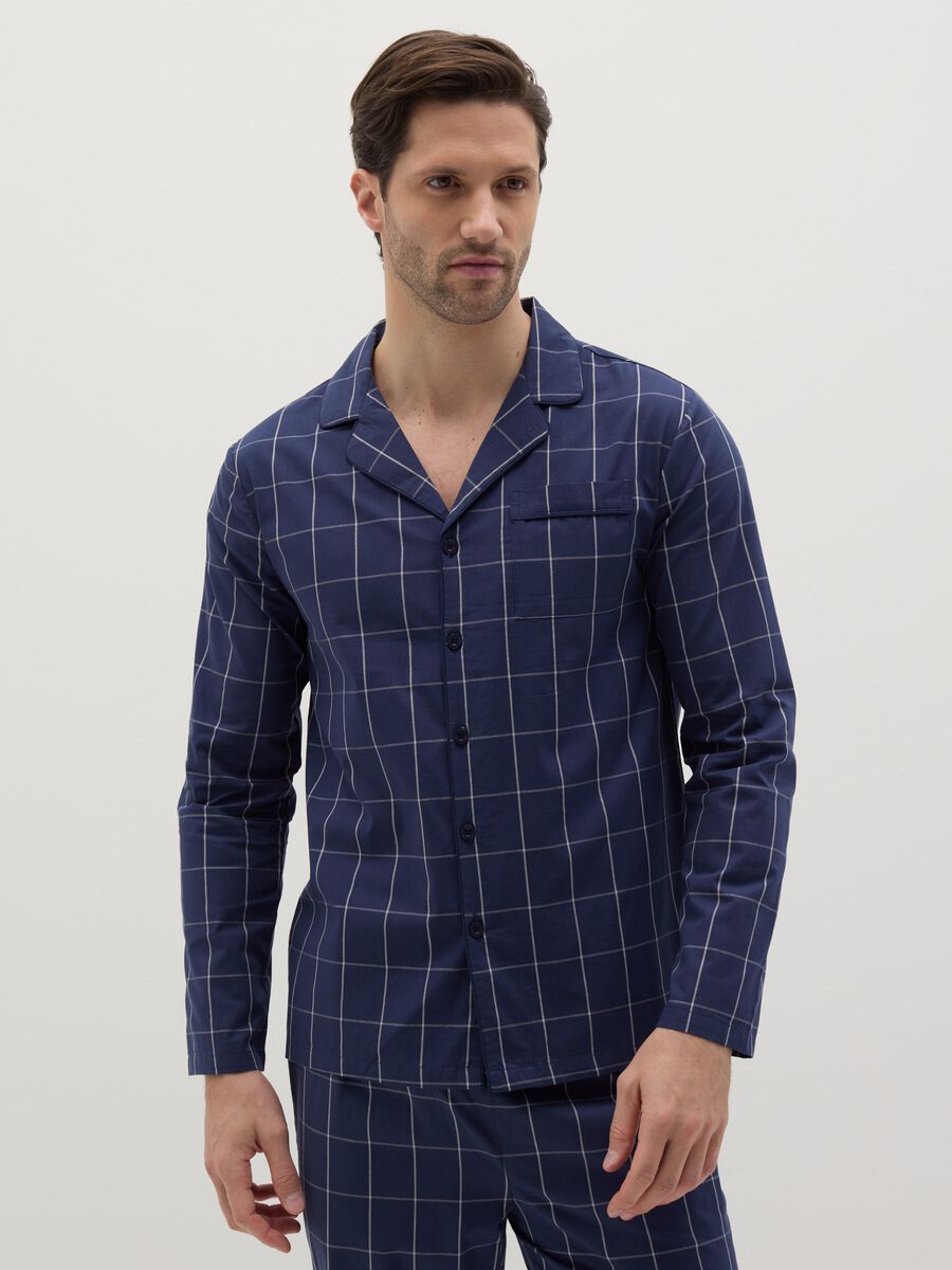 Long pyjamas in check cotton_1