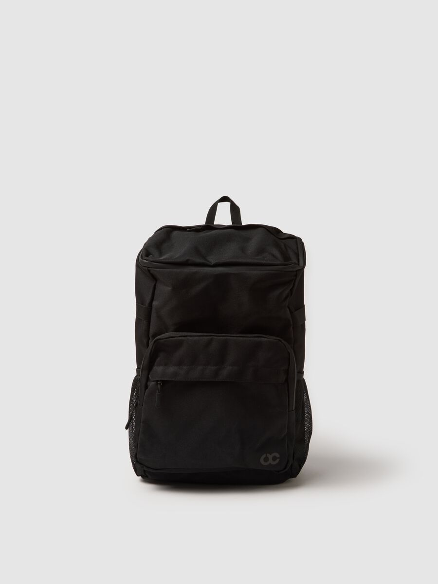 Black sports backpack with adjustable straps_0