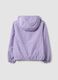 Purple hooded rain jacket with zip for girls_5