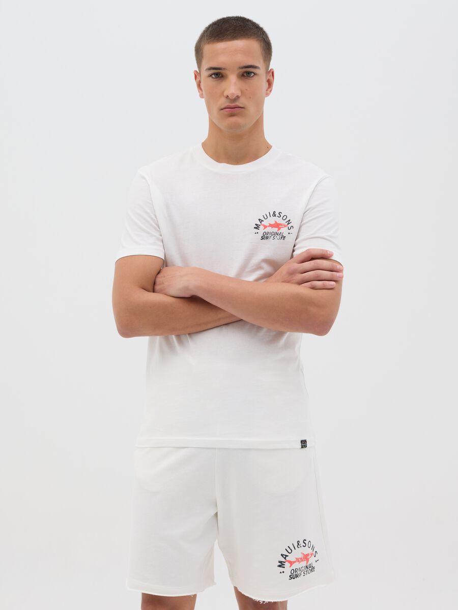 Maui & Sons white short-sleeved T-shirt_0