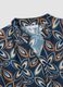 Blue and brown geometric print blouse, regular fit_1