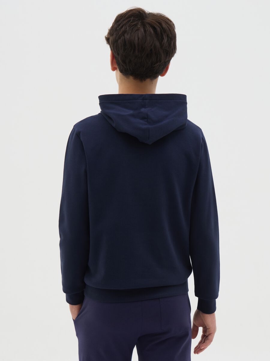 French terry sweatshirt with hood and print_2