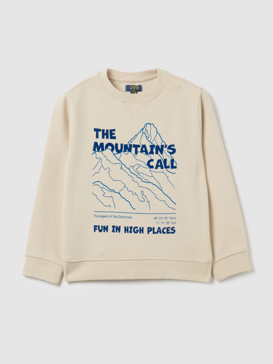 French terry sweatshirt with print_0